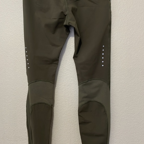 NIKE DRI FIT WORKOUT LEGGINGS IN OLIVE GREEN - Picture 6 of 11